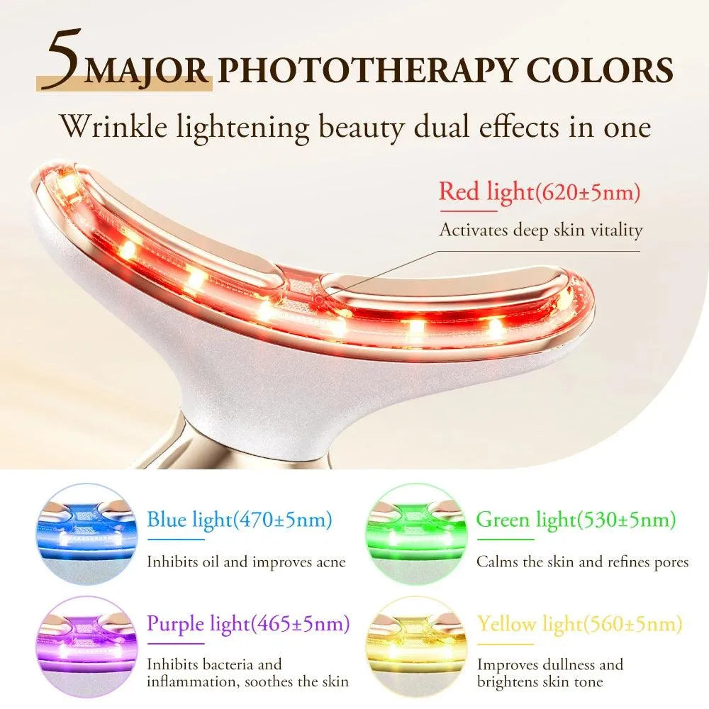 24K Gold Dual Polar Neck Beauty Device