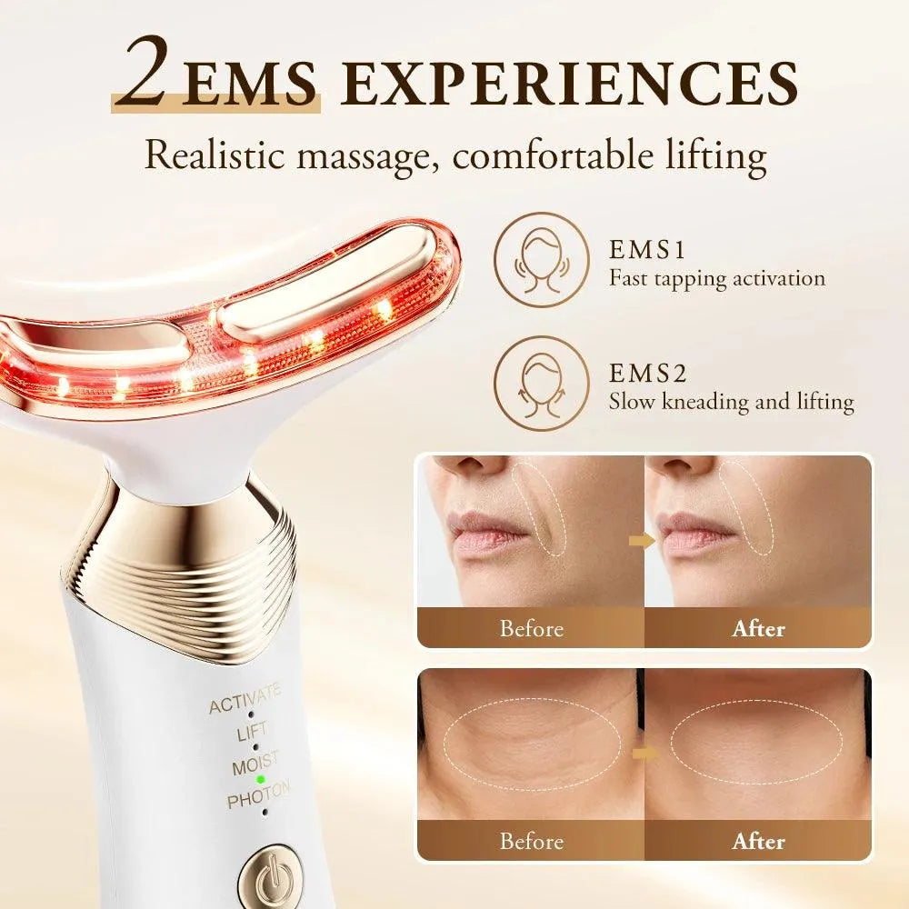 24K Gold Dual Polar Neck Beauty Device