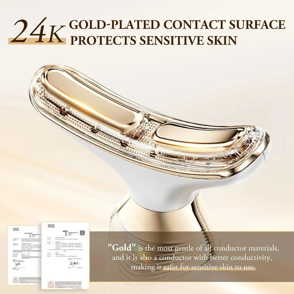 24K Gold Dual Polar Neck Beauty Device