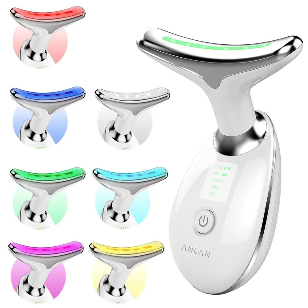 EMS Neck Beauty Device Max【7 Color LED Face Skin Care】
