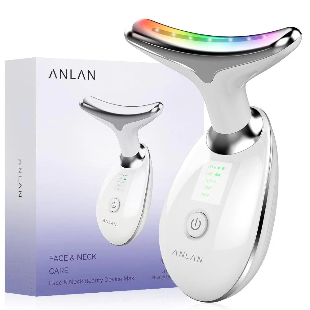 EMS Neck Beauty Device Max【7 Color LED Face Skin Care】