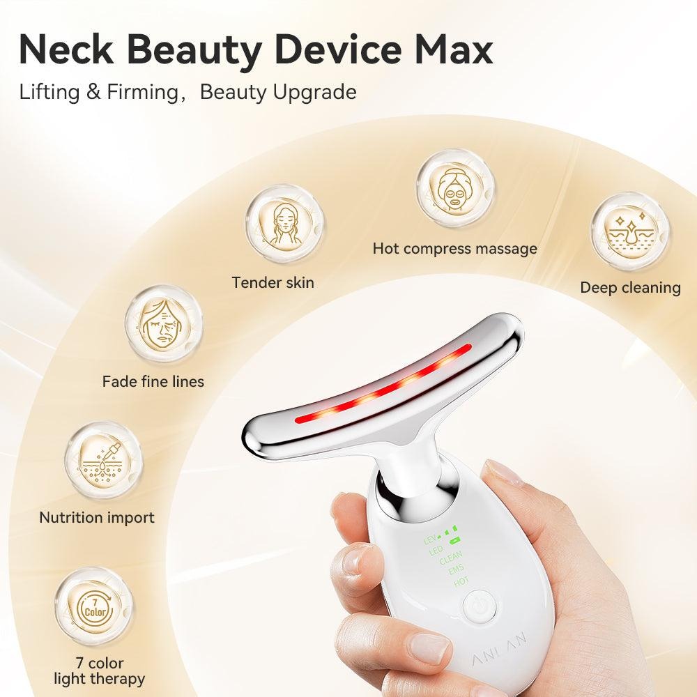 EMS Neck Beauty Device Max【7 Color LED Face Skin Care】