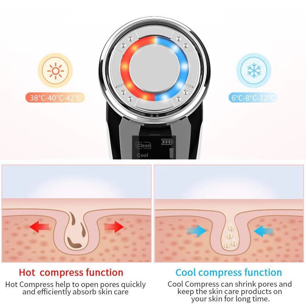 EMS Facial Massager Red and Blue light therapy Beauty Device