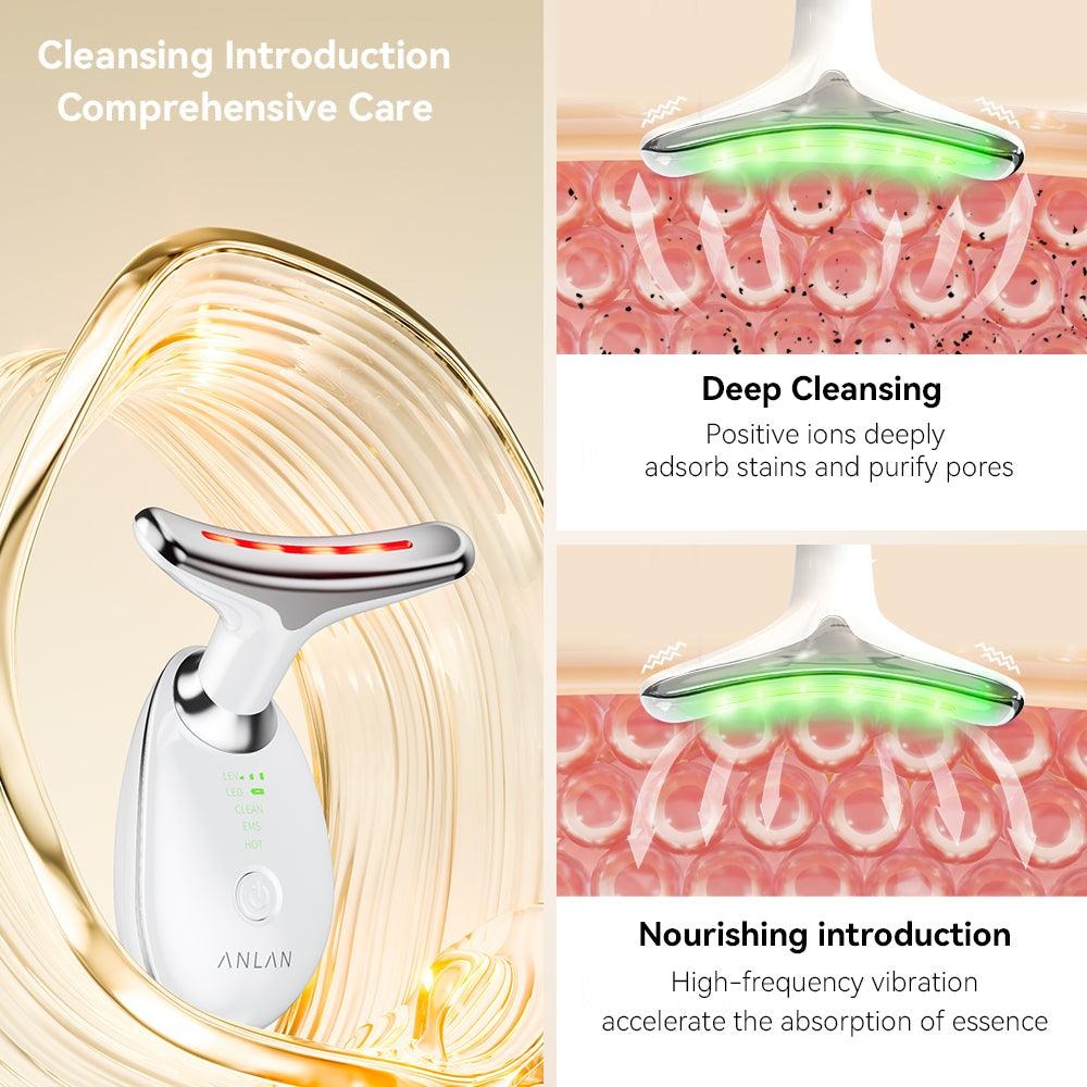 EMS Neck Beauty Device Max【7 Color LED Face Skin Care】