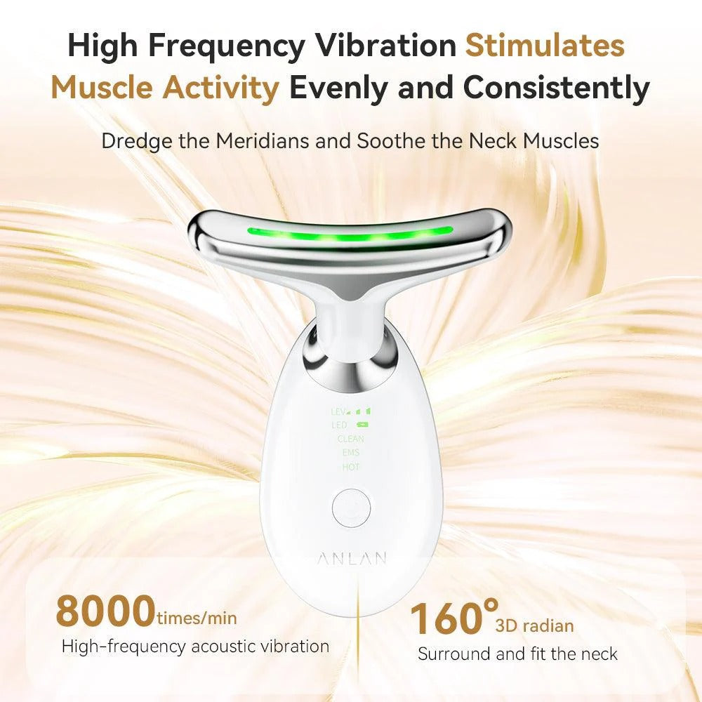 EMS Neck Beauty Device Max【7 Color LED Face Skin Care】