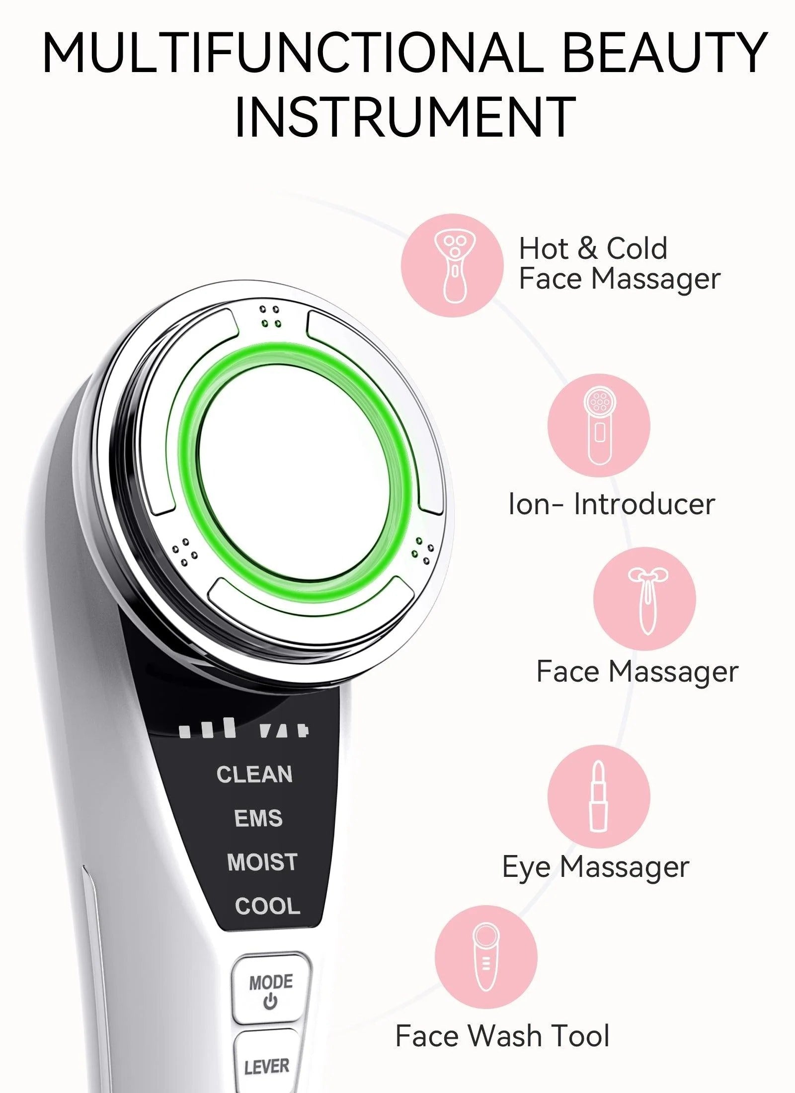 EMS Red and Blue and Green light therapy Beauty Device
