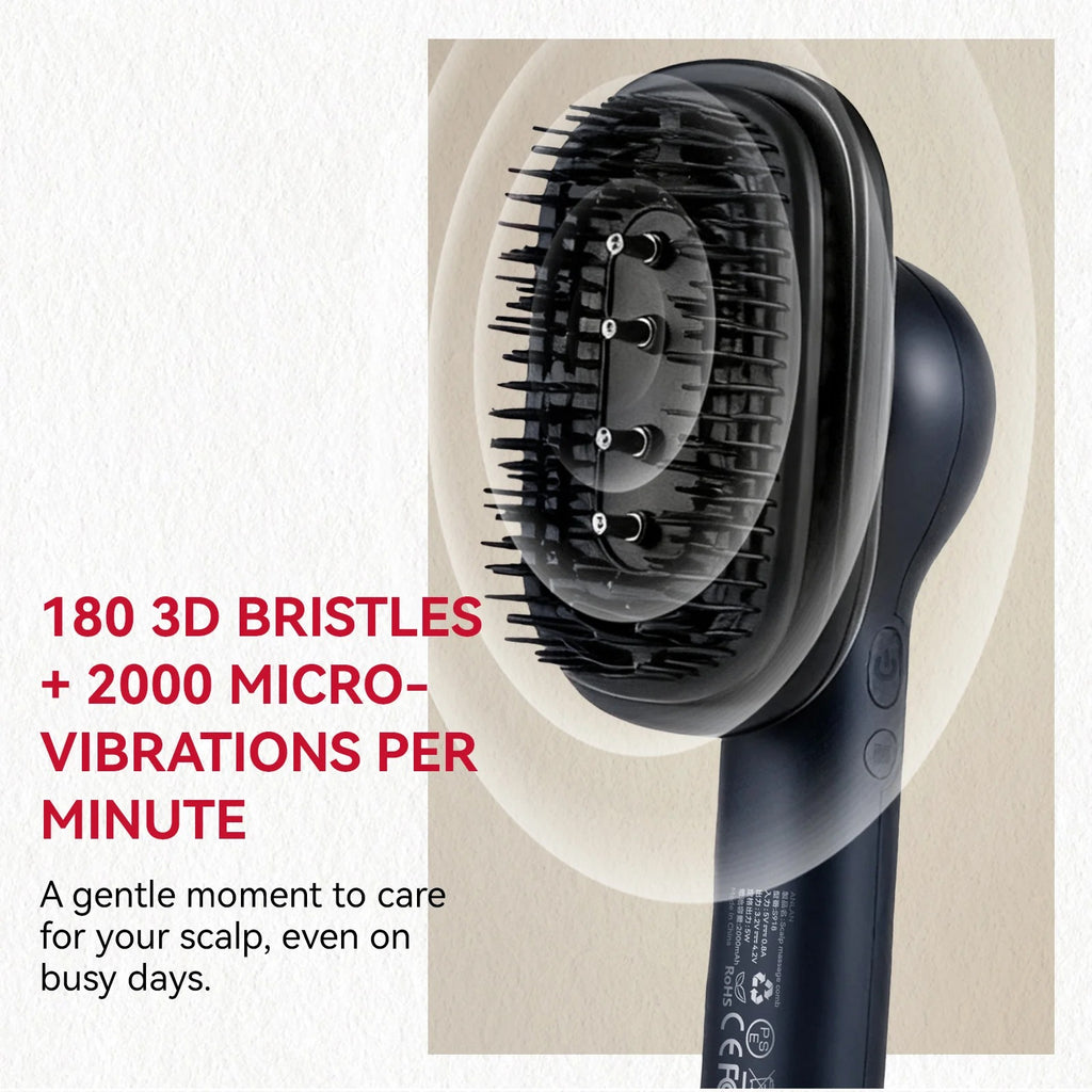【Full Japanese Docs・Half Price】Scalp Refre Brush S918 LED light therapy vibration