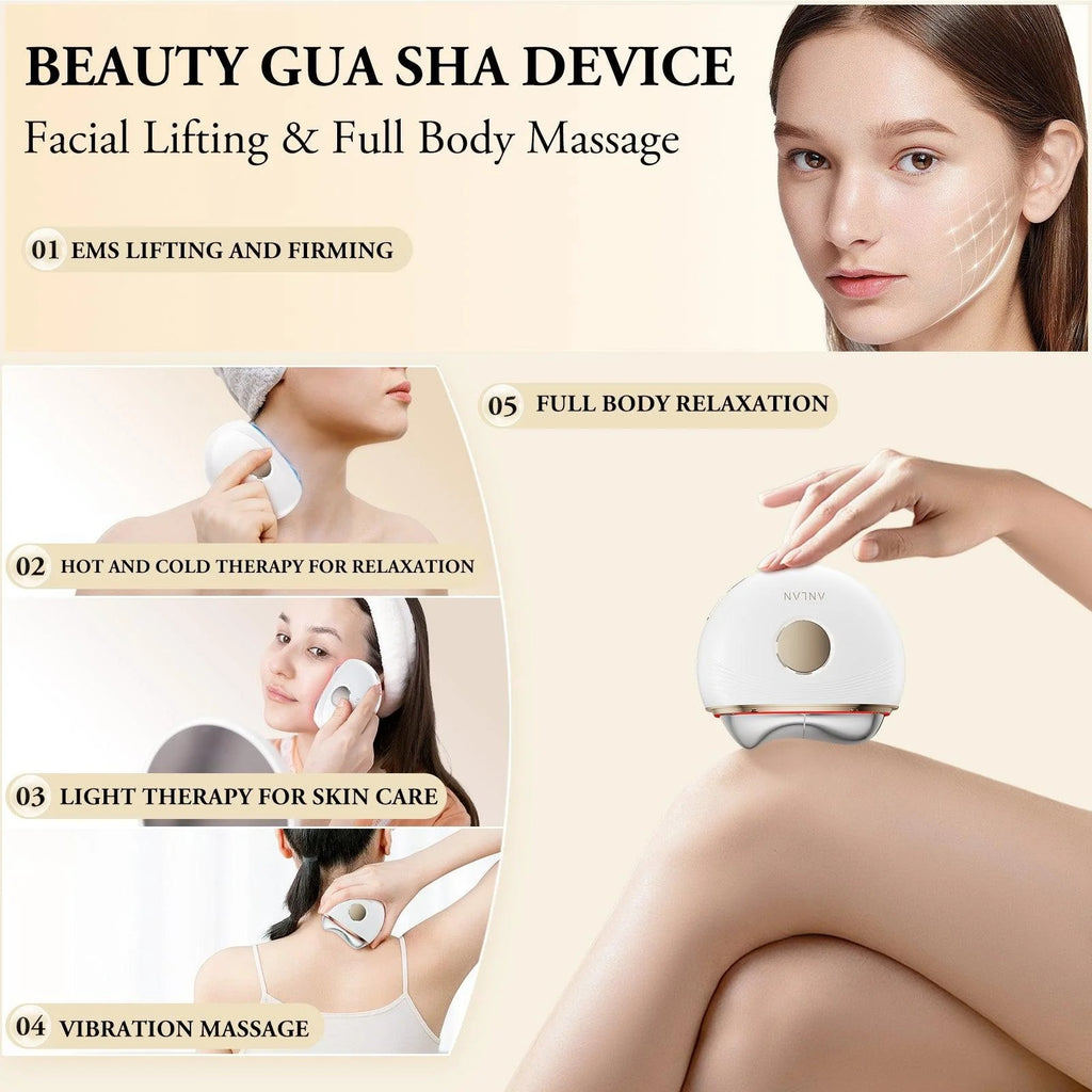【46℃ warm】EMS Microcurrent Gua Sha Facial Tools