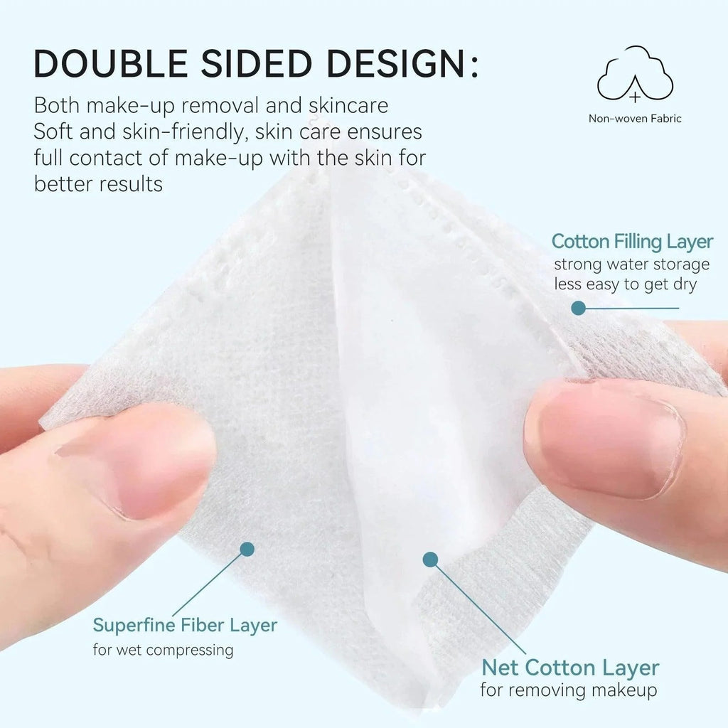 Extra Thick 3 Layer Facial Cotton Pad 75*75mm