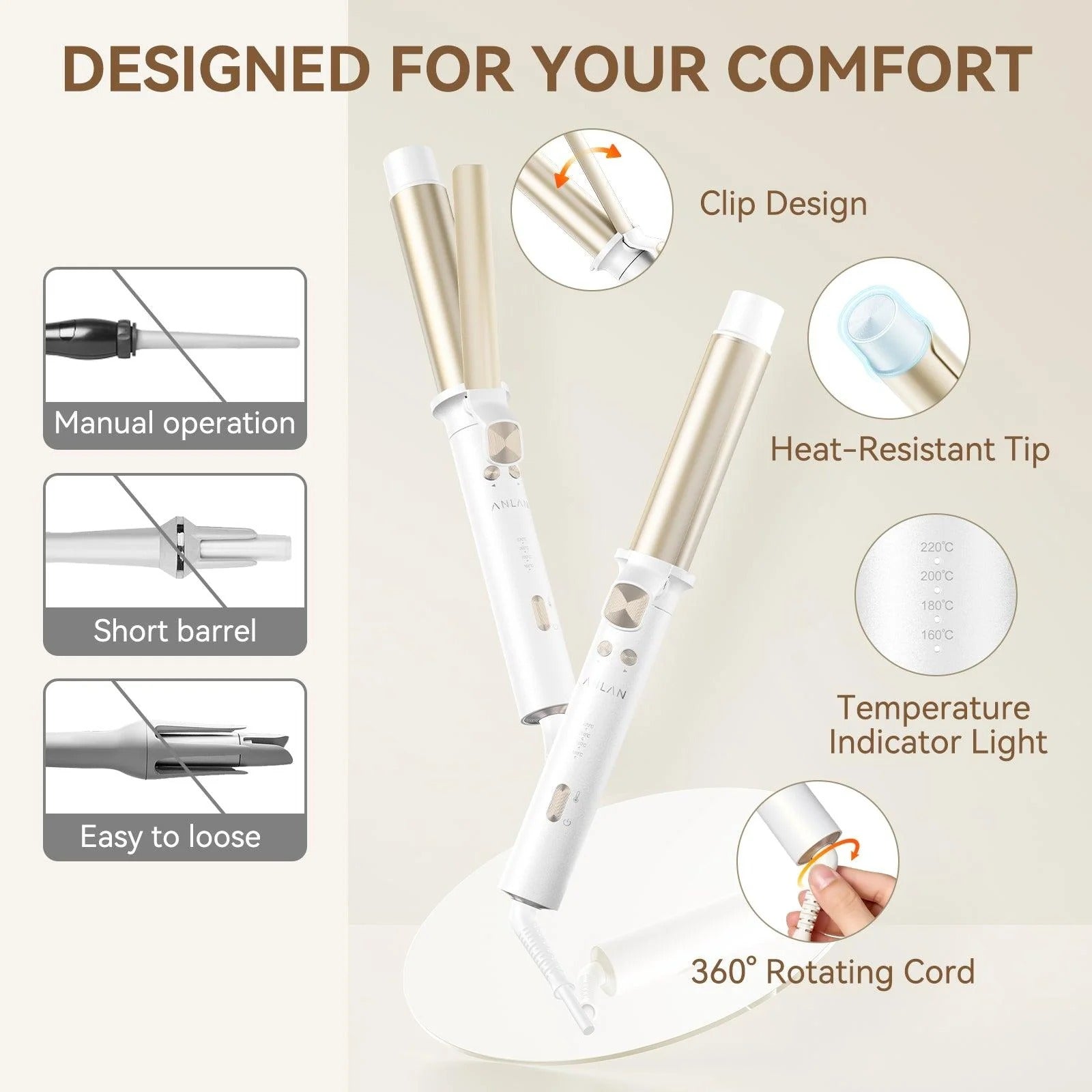 【European-standard plugs】Automatic Hair Curler